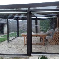 fermeture d'une pergola