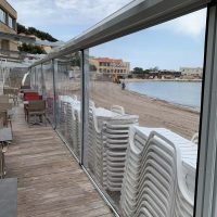 Fermeture de pergola du restaurant la goelette bandol