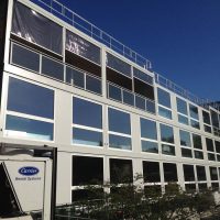 Fermeture de pergola du stade de tennis roland garros